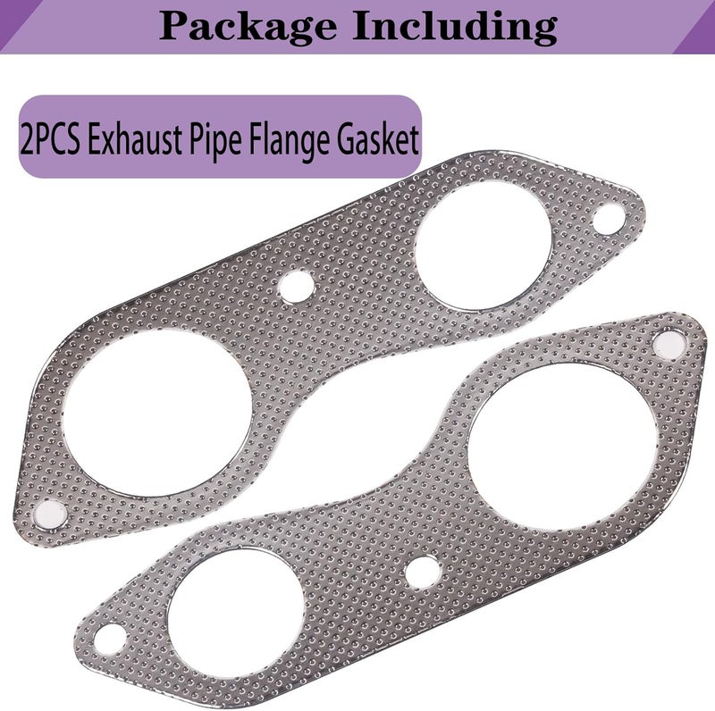 LYNSHINE 31575 (2PCS) Exhaust Pipe Flange Gasket For CHEVROLET，GMC，C1500 PICKUP SUBURBAN,C2500 PICKUP SUBURBAN K1500 PICKUP SUBURBAN K2500 PICKUP SUBURBAN 1996 1997 1998 1999;CADILLAC ESCALADE 1999-2000 - Image 3